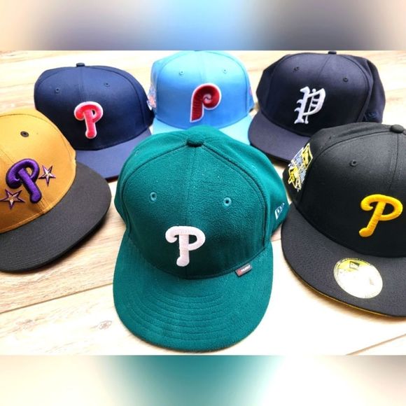 New Era Other - Collection of 6 Philadelphia Phillies fitted hats caps size 7 7/8 New&like new